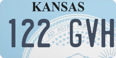 KS license plate 122GVH