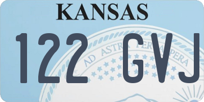 KS license plate 122GVJ