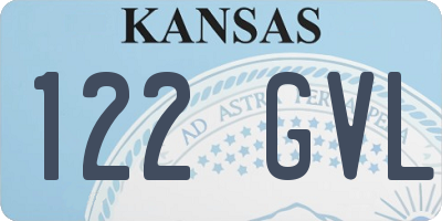KS license plate 122GVL
