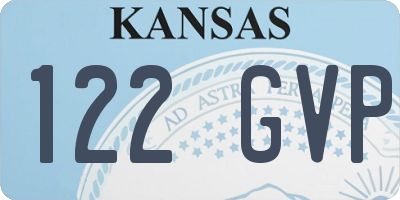 KS license plate 122GVP