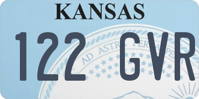 KS license plate 122GVR
