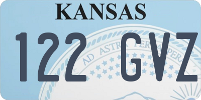 KS license plate 122GVZ