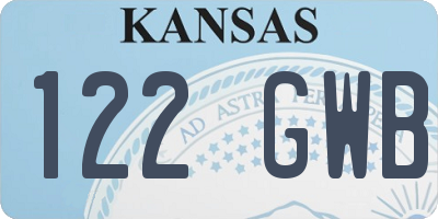 KS license plate 122GWB