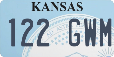 KS license plate 122GWM