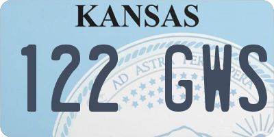 KS license plate 122GWS
