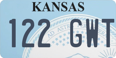 KS license plate 122GWT