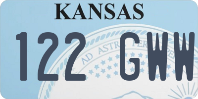 KS license plate 122GWW