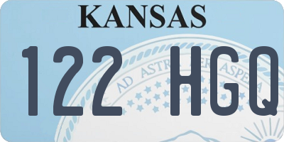KS license plate 122HGQ