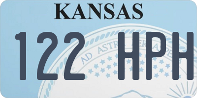KS license plate 122HPH