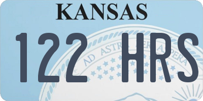 KS license plate 122HRS