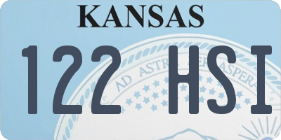 KS license plate 122HSI