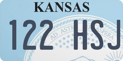 KS license plate 122HSJ