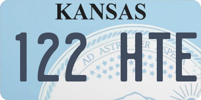 KS license plate 122HTE