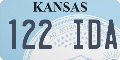 KS license plate 122IDA