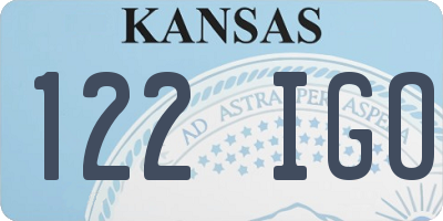 KS license plate 122IGO