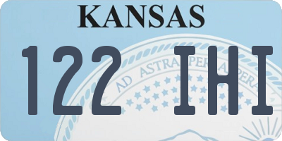 KS license plate 122IHI