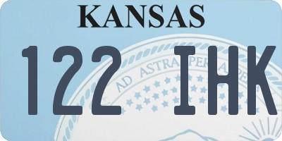 KS license plate 122IHK