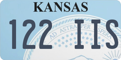 KS license plate 122IIS