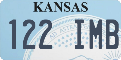 KS license plate 122IMB