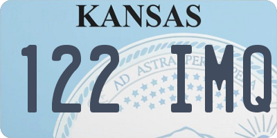 KS license plate 122IMQ