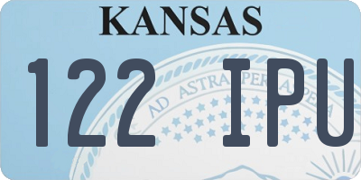 KS license plate 122IPU