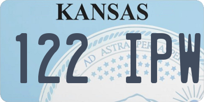 KS license plate 122IPW