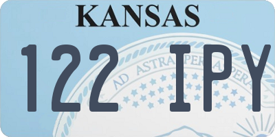 KS license plate 122IPY