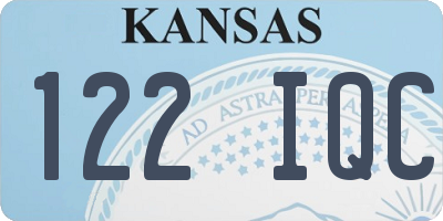 KS license plate 122IQC