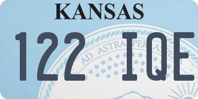 KS license plate 122IQE