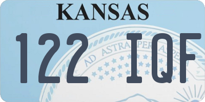 KS license plate 122IQF