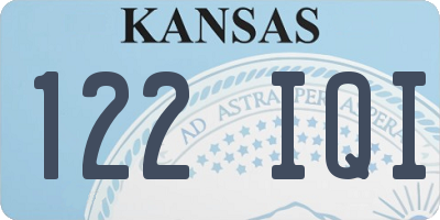 KS license plate 122IQI