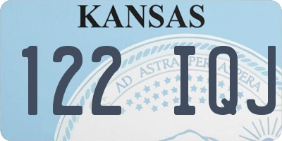 KS license plate 122IQJ