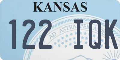 KS license plate 122IQK