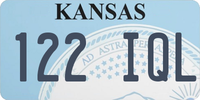 KS license plate 122IQL