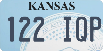 KS license plate 122IQP