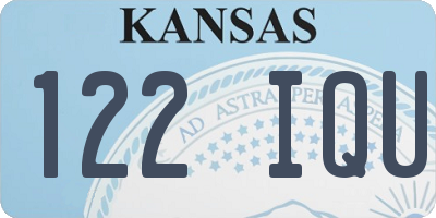 KS license plate 122IQU