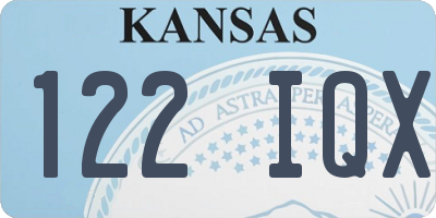 KS license plate 122IQX