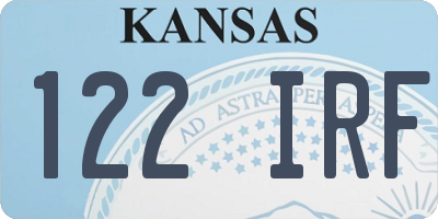 KS license plate 122IRF