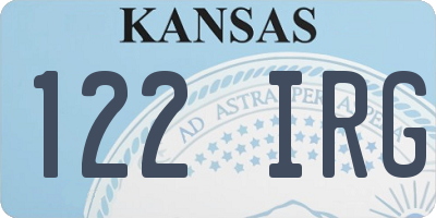 KS license plate 122IRG
