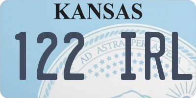 KS license plate 122IRL