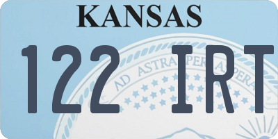 KS license plate 122IRT