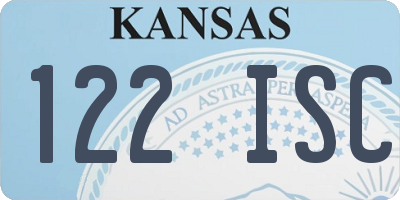 KS license plate 122ISC