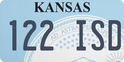 KS license plate 122ISD