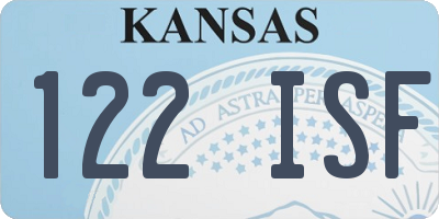 KS license plate 122ISF