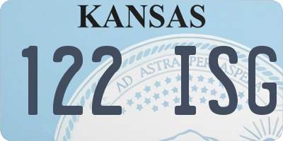 KS license plate 122ISG