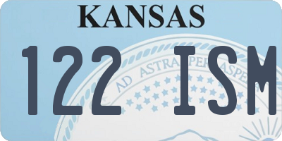 KS license plate 122ISM