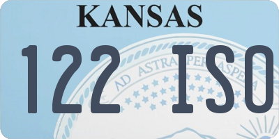 KS license plate 122ISO
