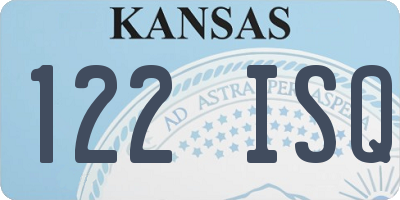 KS license plate 122ISQ