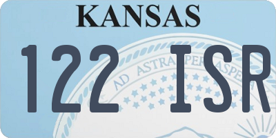 KS license plate 122ISR