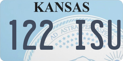 KS license plate 122ISU